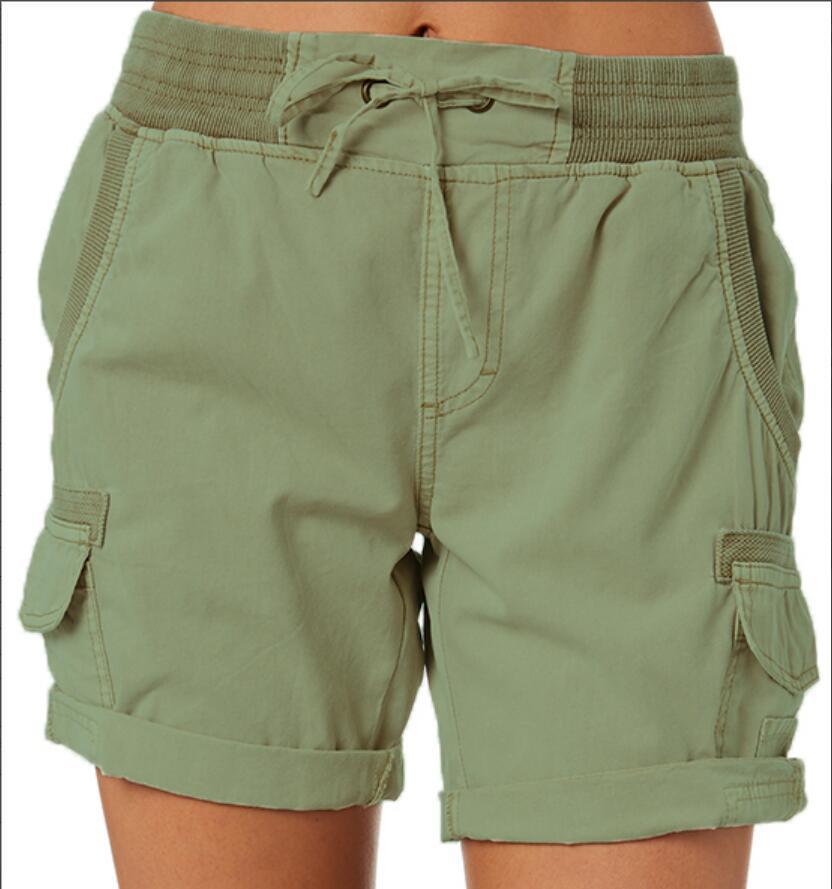 Women's Casual High Waist Cargo Shorts