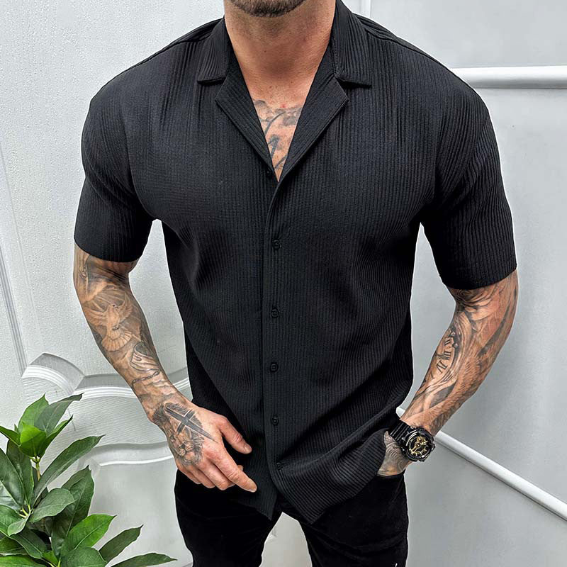 Men's Casual Fashion Cozy Short Sleeve Loose Casual Shirt