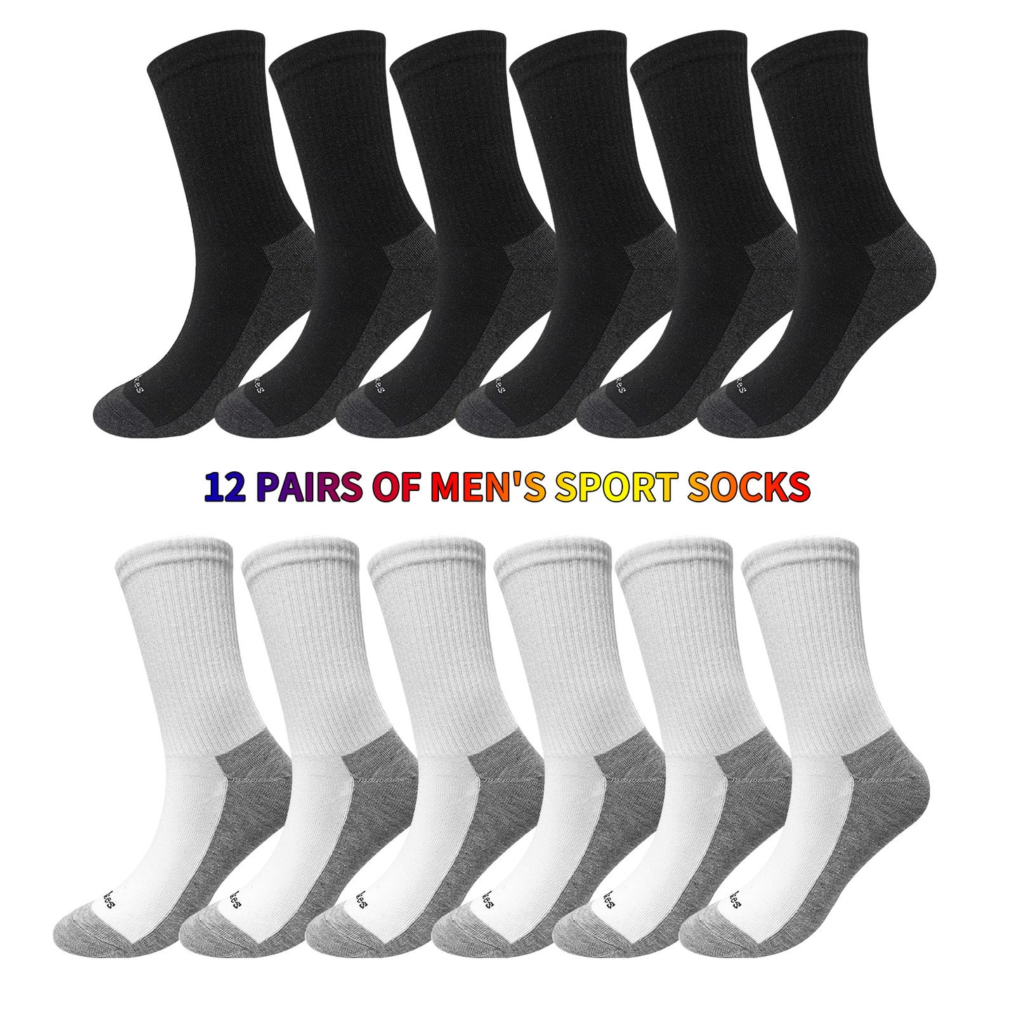 Matching High Rubber Bar Comfortable Breathable Men's Athletic Socks