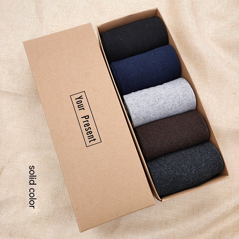 Men's Casual Thickening Thermal Middle Tube Socks