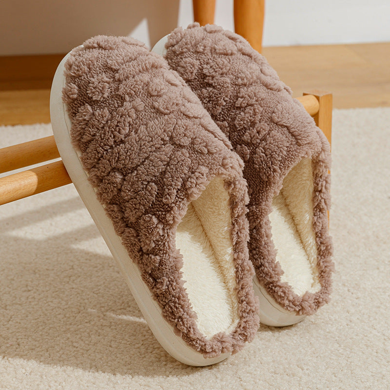 Women's Warm Plush Non Slip Cotton Slippers