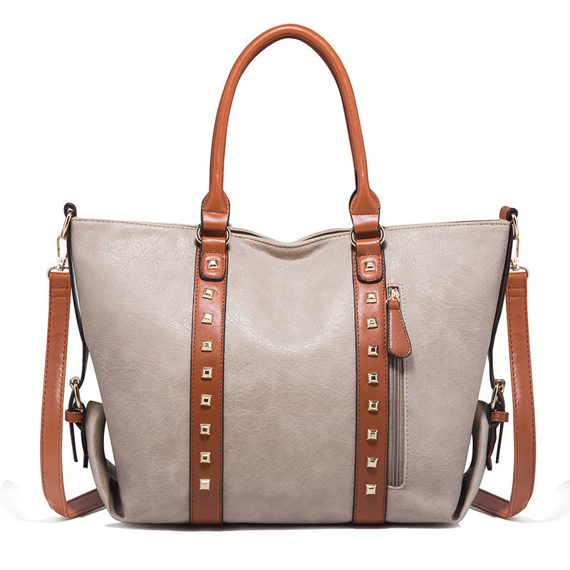 Large-capacity Leather Shoulder Bag For Ladies