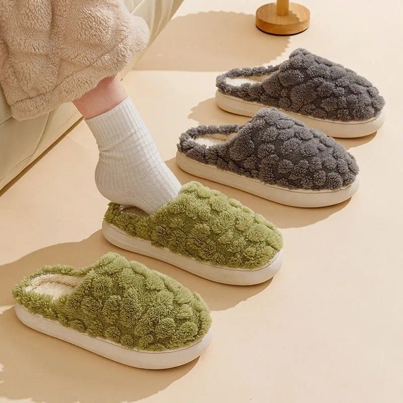 Women's Warm Plush Non Slip Cotton Slippers