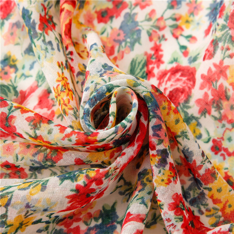 Women's Long Cotton And Linen Scarf