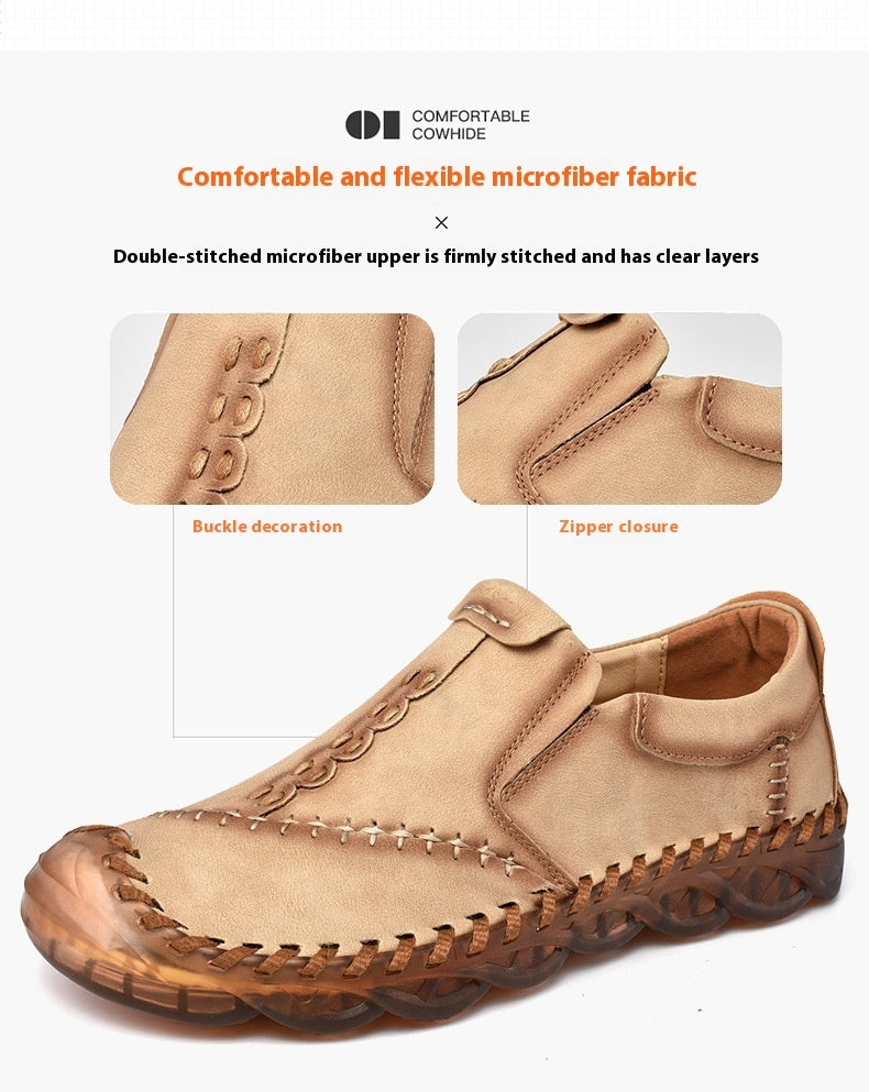 Super Fine Reinforced Leather Gommino Slip-on Casual Shoes