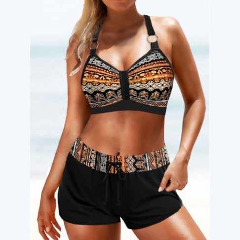 Lady Sexy Split Beach Swimsuit High Waist Bikini