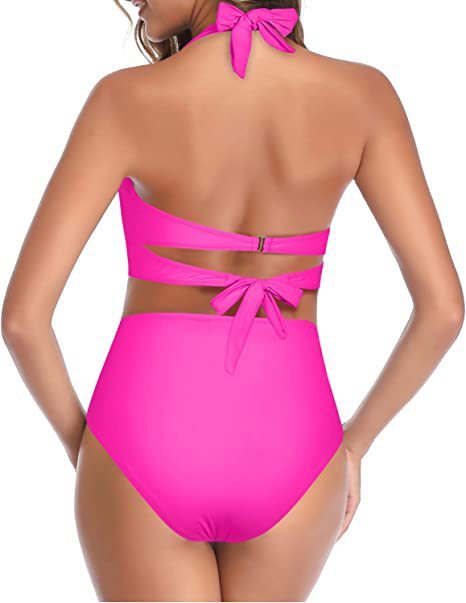 Split Bow Bikini Seaside Vacation Swimwear