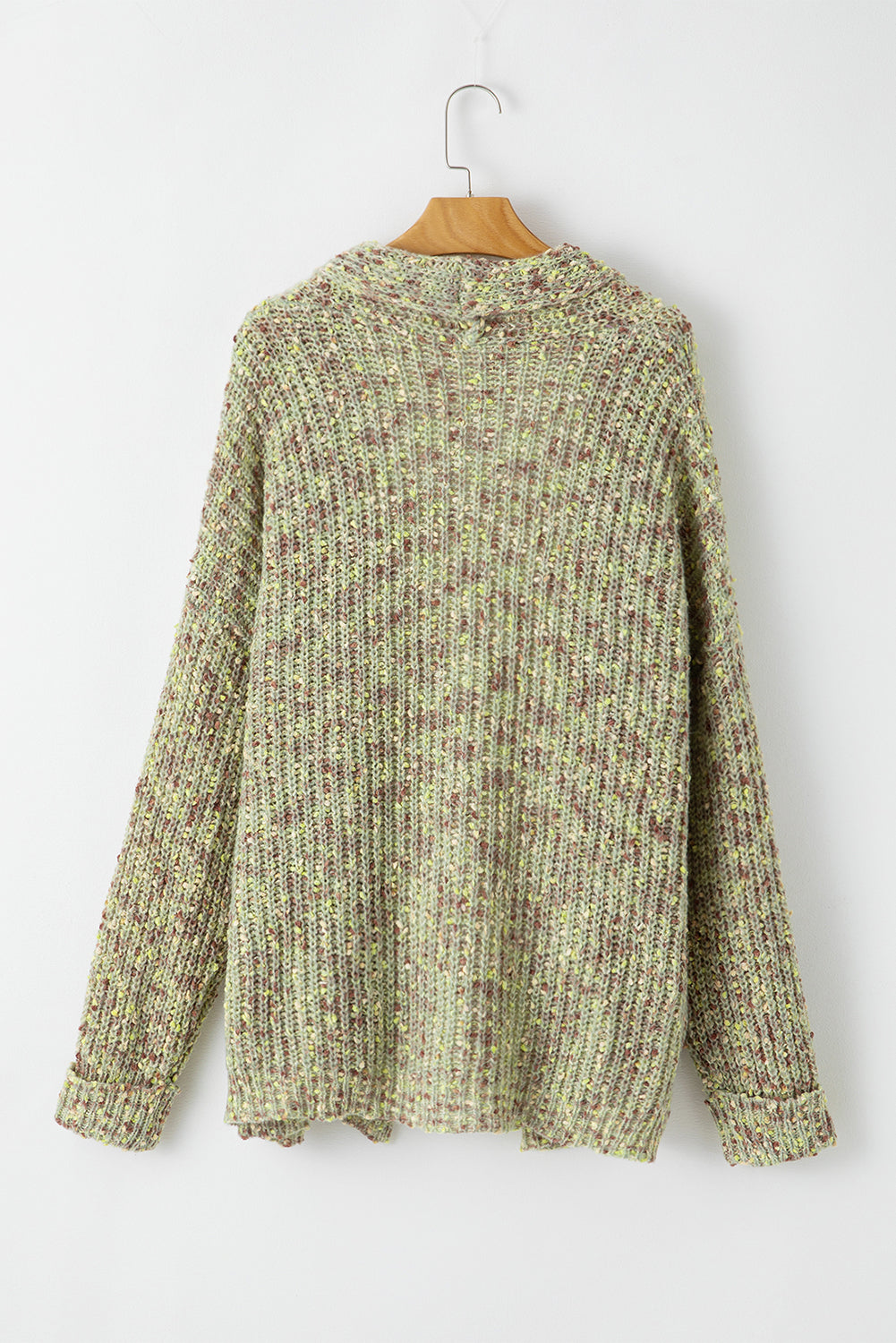 Sage Green Open Front Knit Plus Size Cozy Cardigan