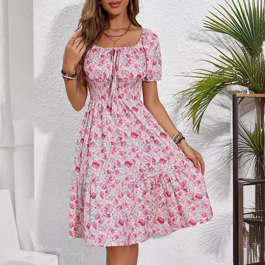 Women's Printed Casual Short-sleeved Dress