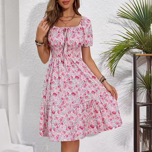 Women's Printed Casual Short-sleeved Dress