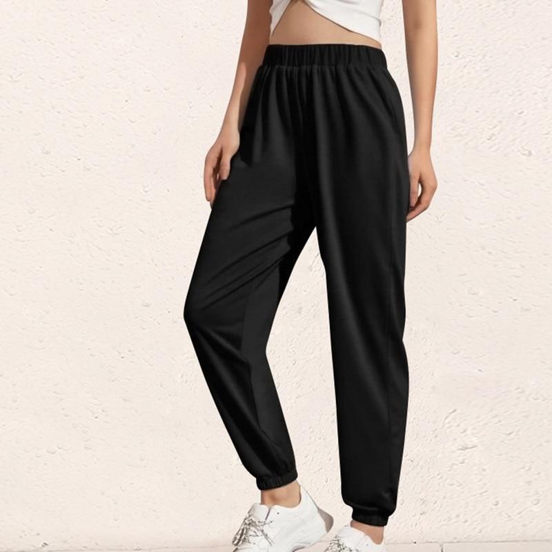 Women's solid color casual sports pants