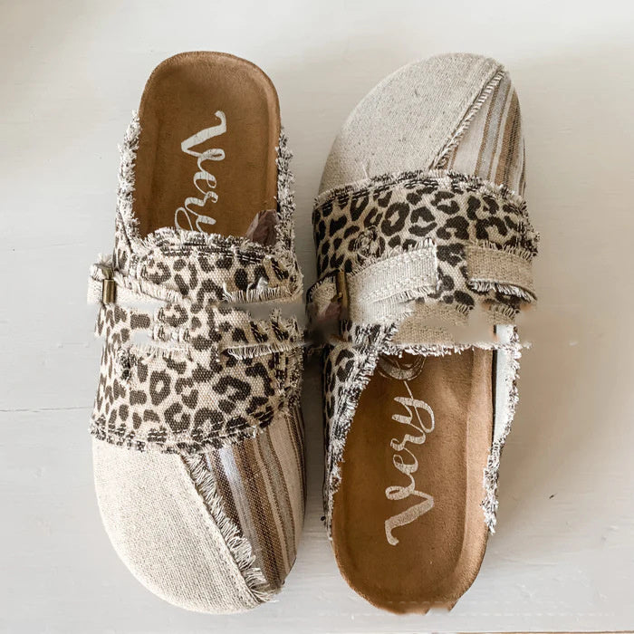 European And American Stitching Frayed Lazy Flat Slippers