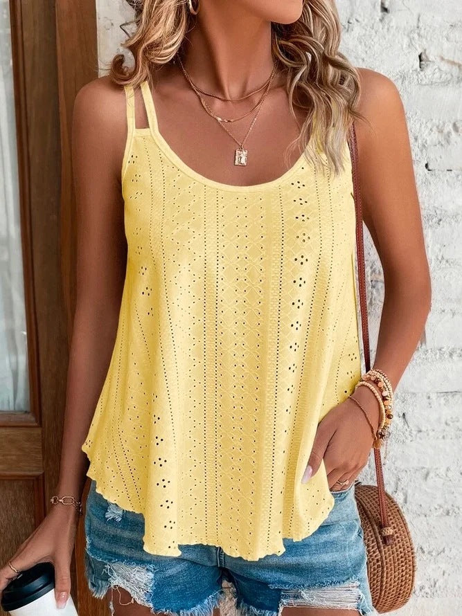 Women's Double-shoulder Camisole Round Neck Sleeveless Bottoming Shirt