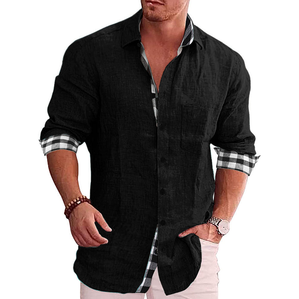 Men's Summer Solid Color Short Sleeve Shirt