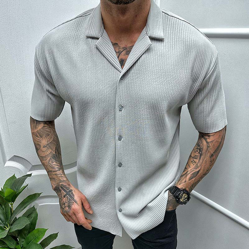 Men's Casual Fashion Cozy Short Sleeve Loose Casual Shirt