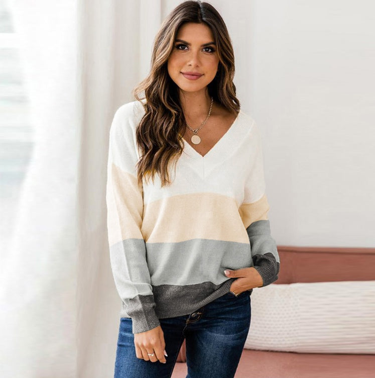 Ladies Casual Loose Long Sleeve Top Sweater