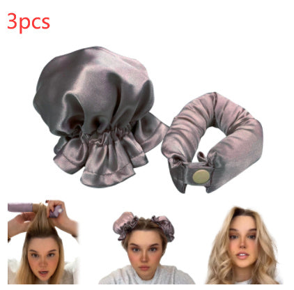 New Heatless Curl Stick With Cloth Cover Cute Ball Head Hair Curler Headband Hair Rollers Wave Form Curling Rod Hair Style Tools Gadgets