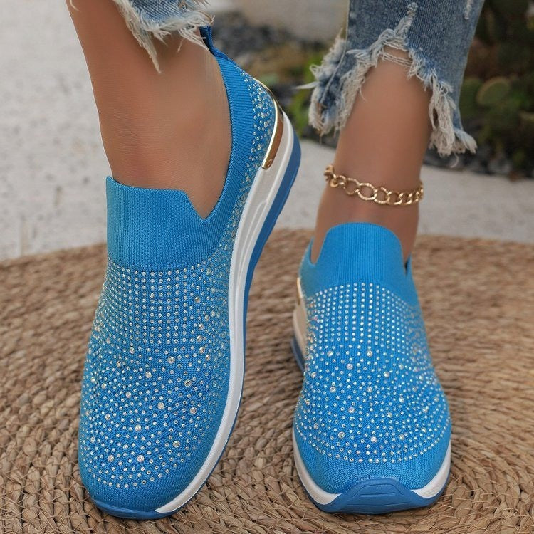 Spring Flyknit Slip-on Casual Mesh Breathable Sock-like Shoes