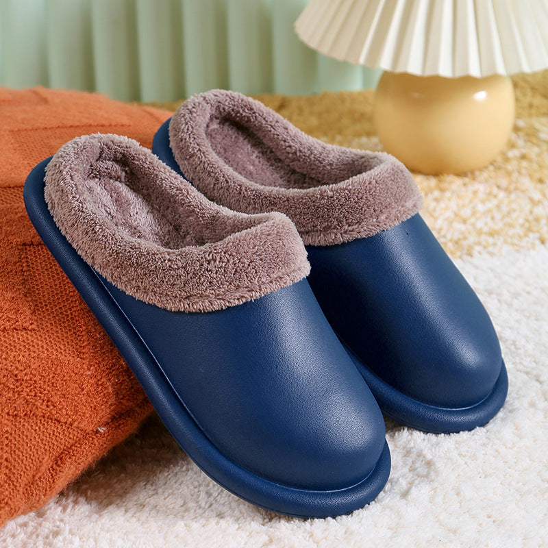 Cotton Slippers Women's Autumn And Winter Waterproof Home Indoor