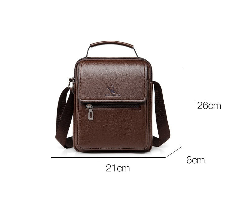 Retro Casual Waterproof Large Capacity Crossbody Business Shoulder Bag