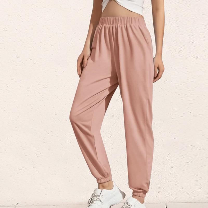 Women's solid color casual sports pants