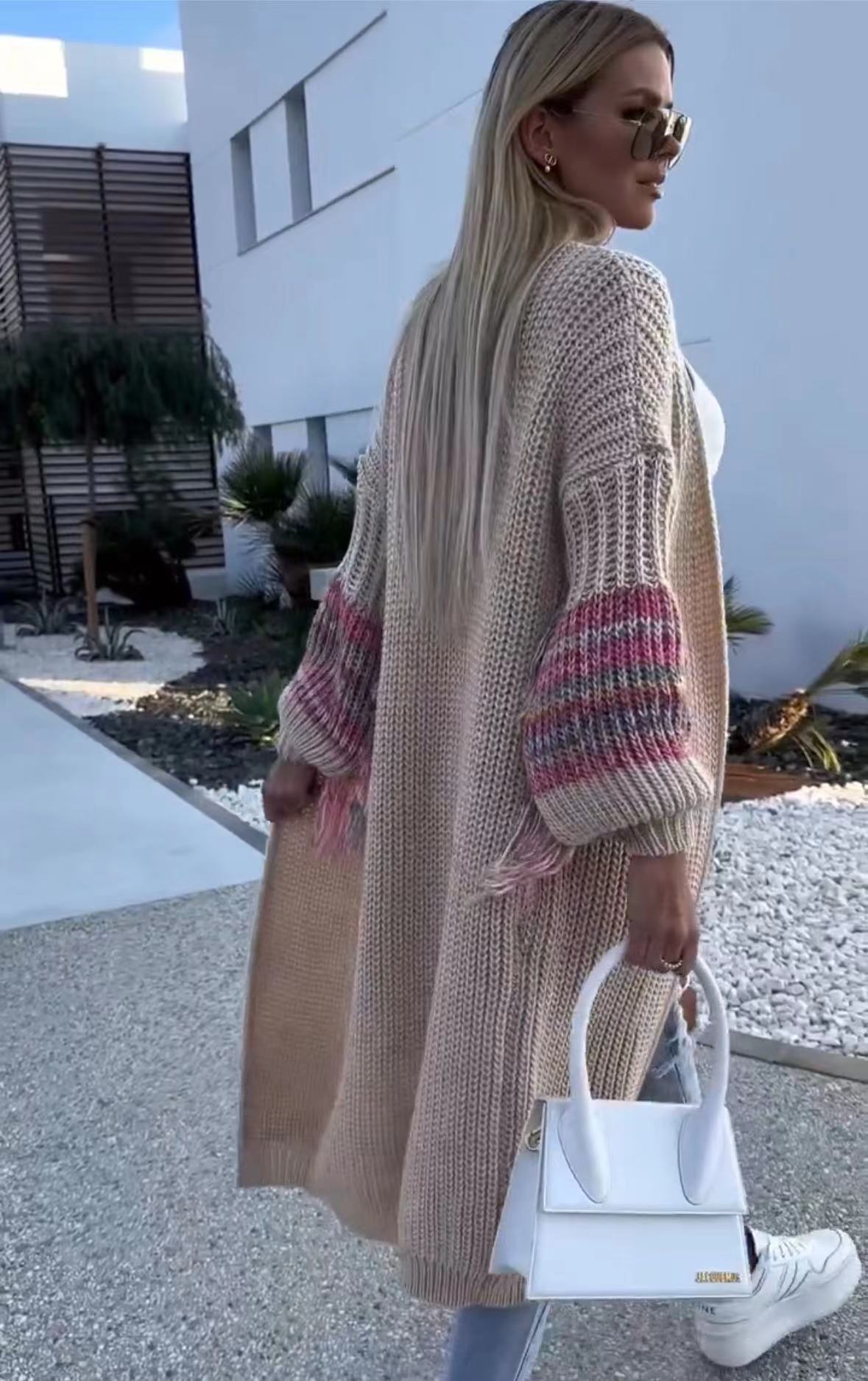 Cross-border Clothing Knitted Coat Amazon Fringed Sweater Cardigan Sweater For Women