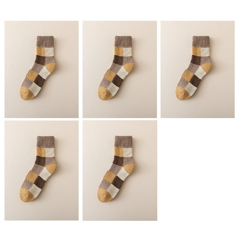 Heavy Wool Men's Medium Tube Autumn And Winter Towel Socks