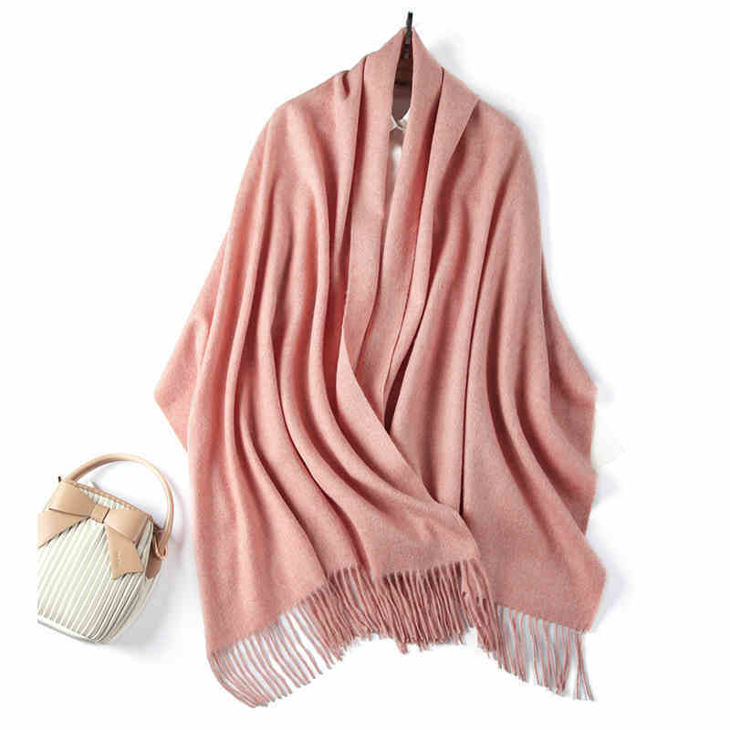 Fashionable All-matching Australian Pure Wool Solid Color Shawl