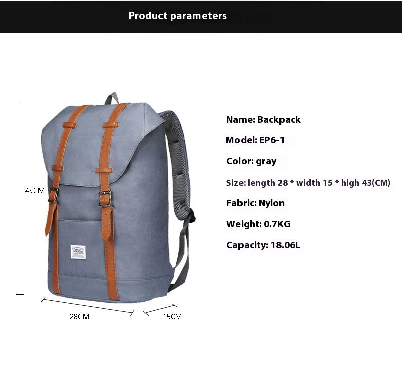 Outdoor Backpack Oxford Linen Men's And Women's College Students Bag Travel Mountaineering Bag Backpack