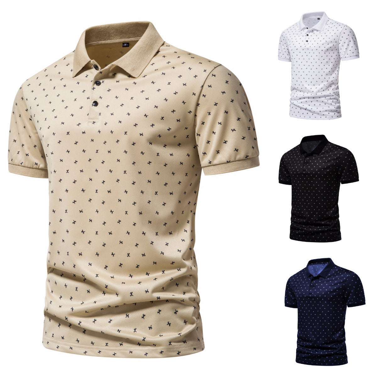 Men's Fashion Simple Lapel Short Sleeve