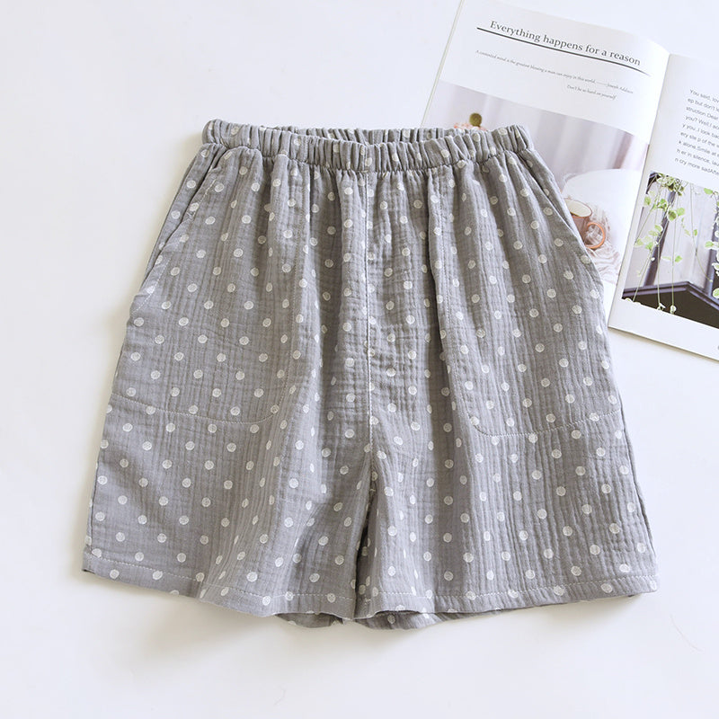 Gauze Three Part Loose Double Layered Home Beach Pants