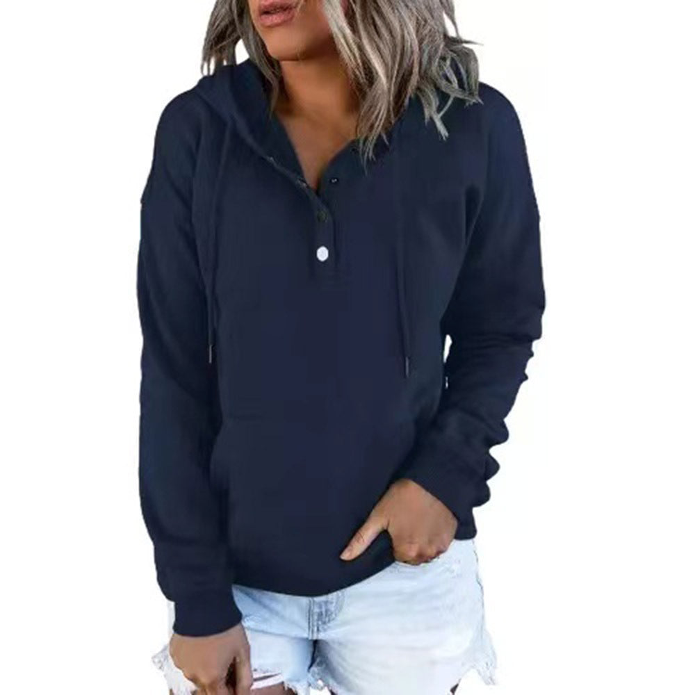 Women's Long-sleeved Coat Loose Casual Hooded Sweater