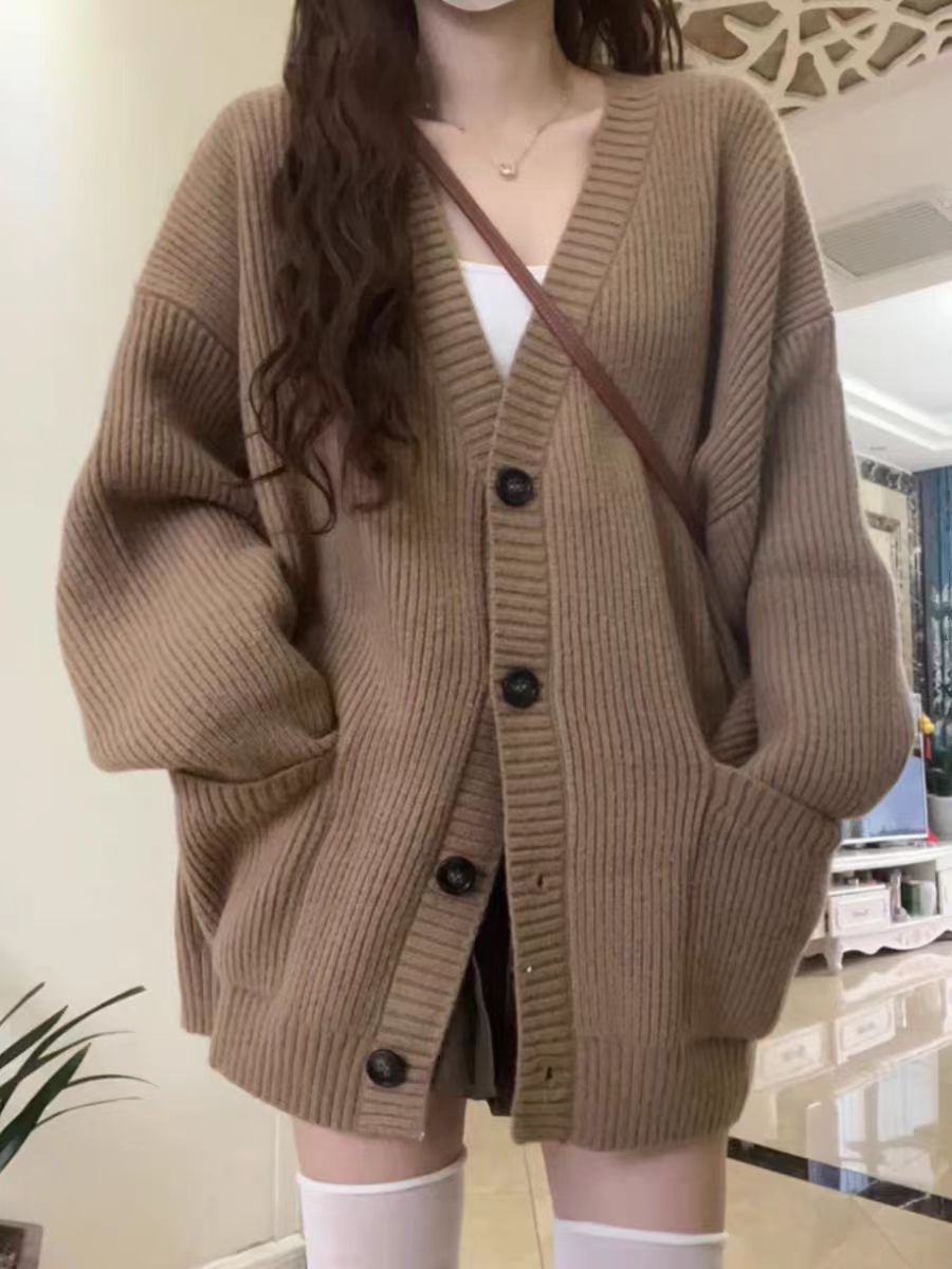 Sweater Coat Women's Loose Outer Wear Knitted Cardigan