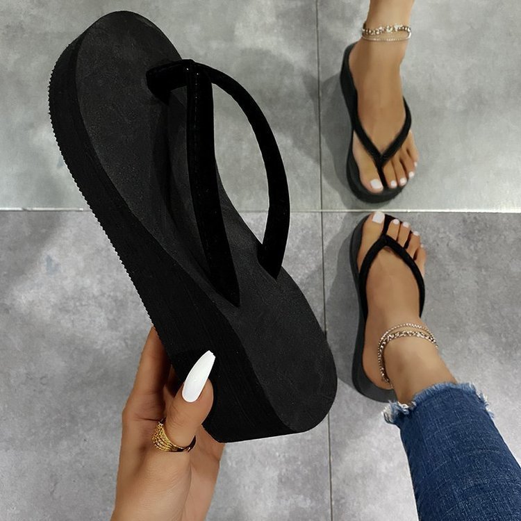 Casual Slippers Flip Flops Women Couple Thick Bottom For Outdoors Sandals