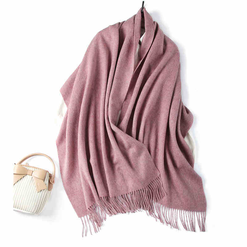 Fashionable All-matching Australian Pure Wool Solid Color Shawl