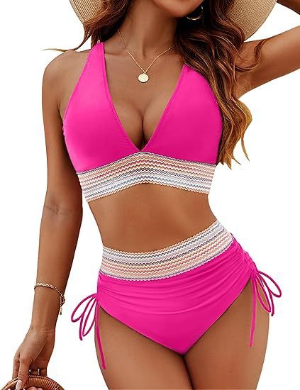 Fashion Women's High Waist Bikini Split Suit