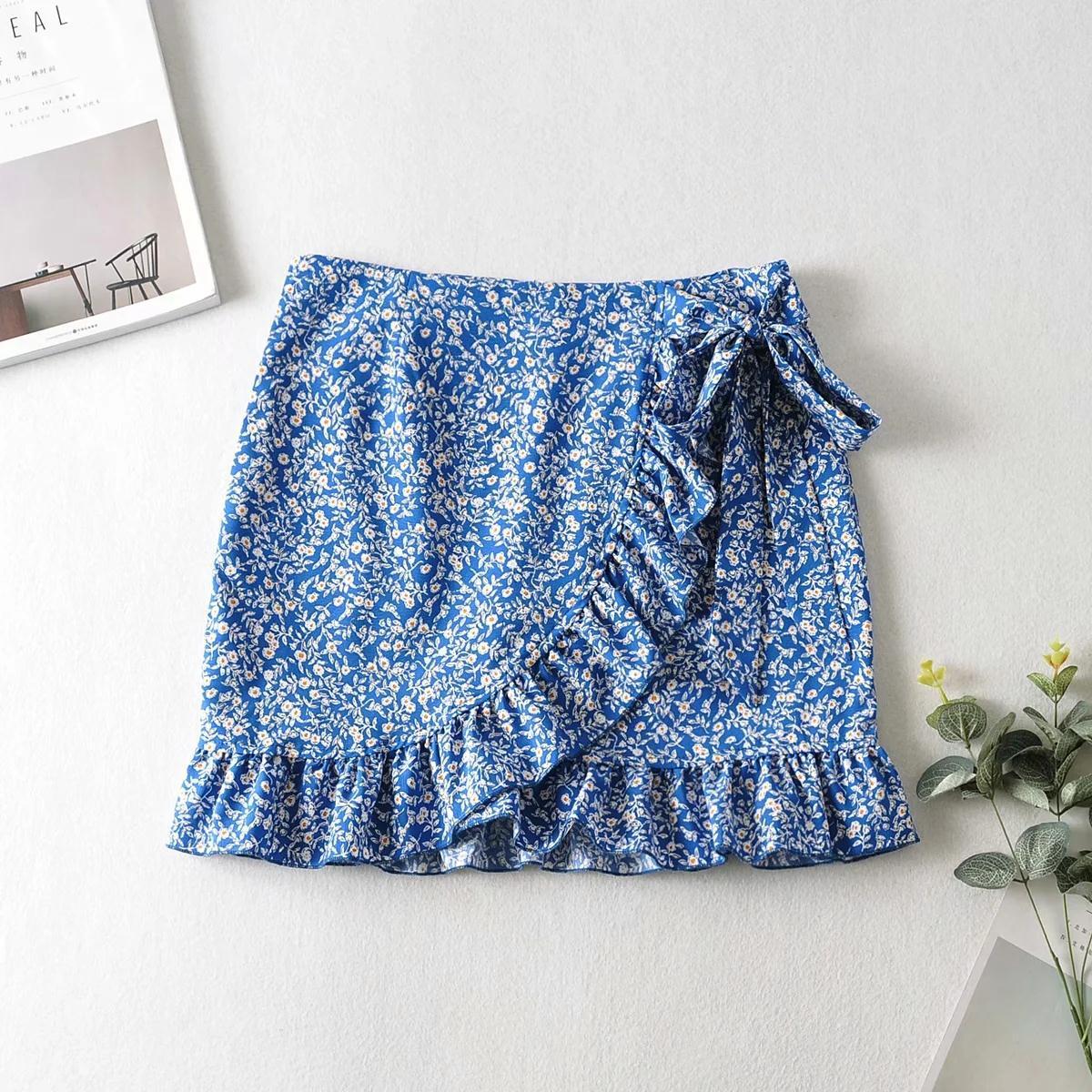French Waist Lace Printed Skirt Skirt Women