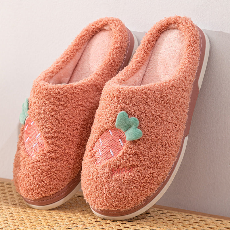 Baotou Indoor Leisure Home Warm Thick Non-slip Wear-resistant Cotton Slippers