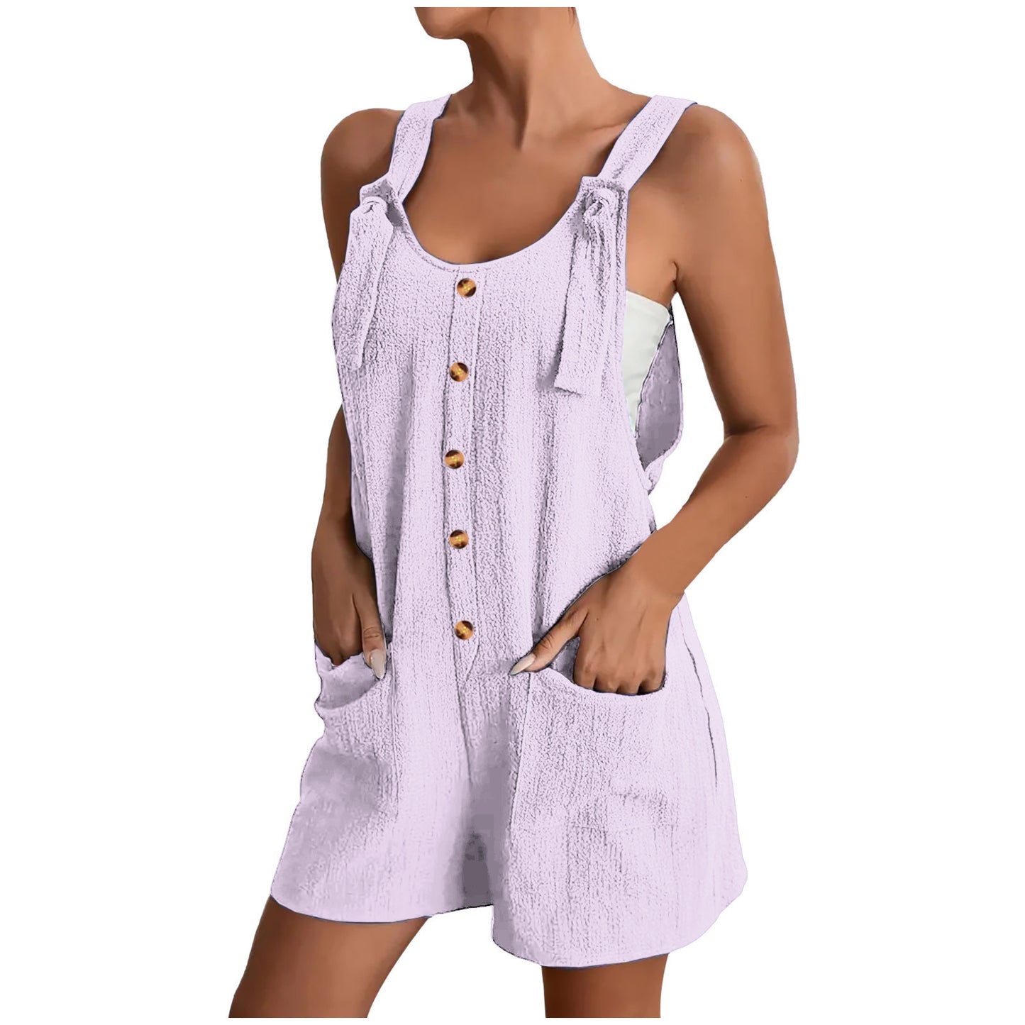 Casual Stylish Suspender Shorts Jumpsuit Pants