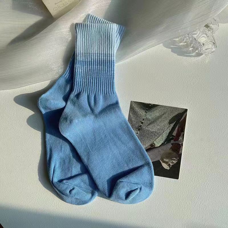 Tie-dyed Gradient Socks Women's Mid-calf
