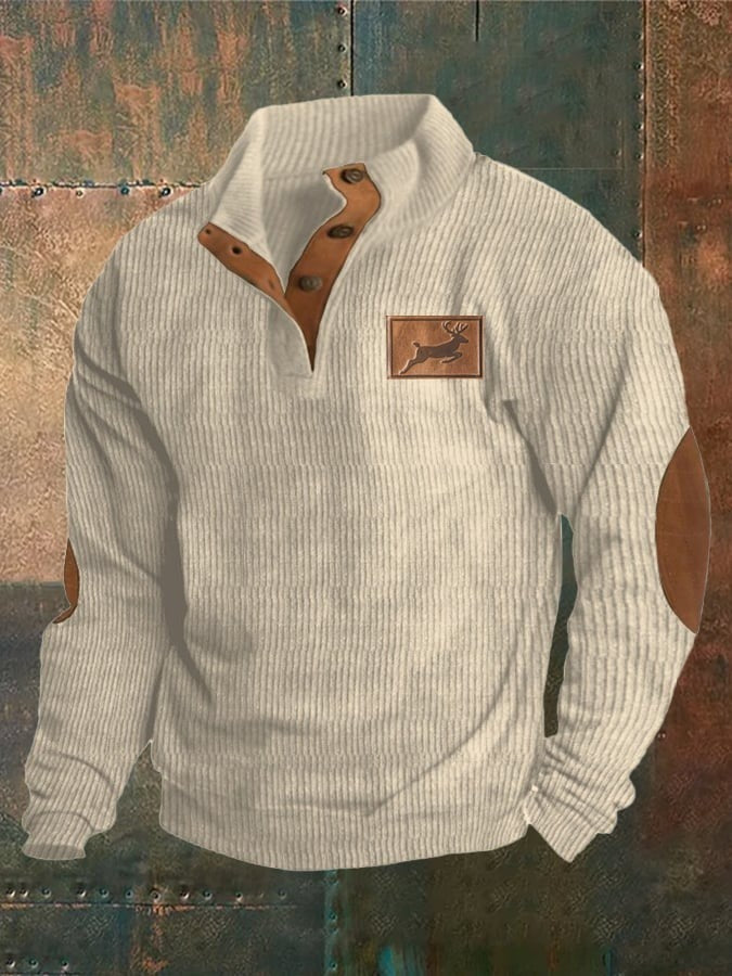 Men's Sweater Henley Shirt Digital Printing