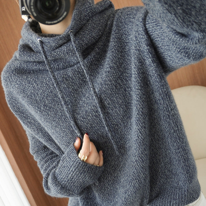 Winter New Solid Color Loose Thick Knitwear Top