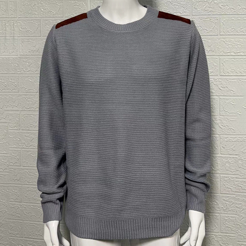 Men's Knitwear Round Neck Long Sleeve Stitching