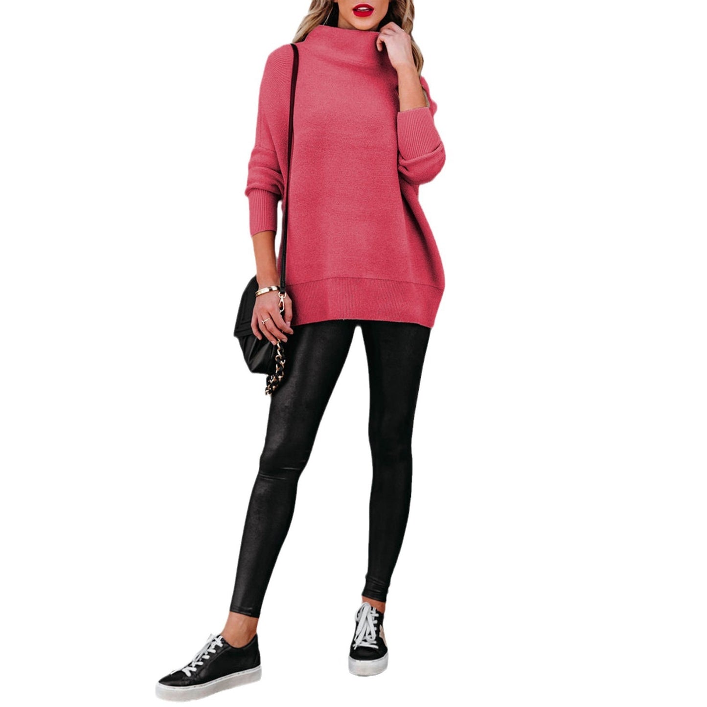 Off-neck Pullover Loose-fitting Women's Sweater