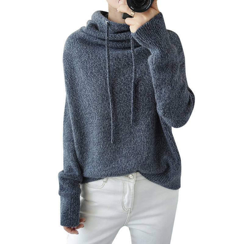 Winter New Solid Color Loose Thick Knitwear Top