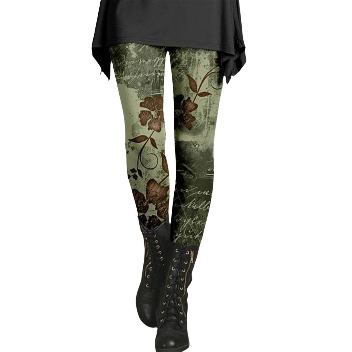 Women's Fashionable Retro Ethnic Style Slimming Printed Leggings