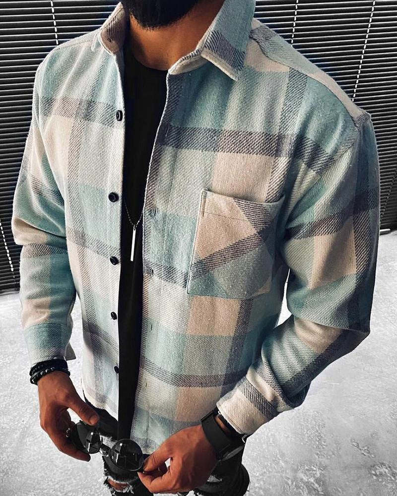 Men's Diamond Loose Jacket Coat Full Printed 3d Button Cardigan