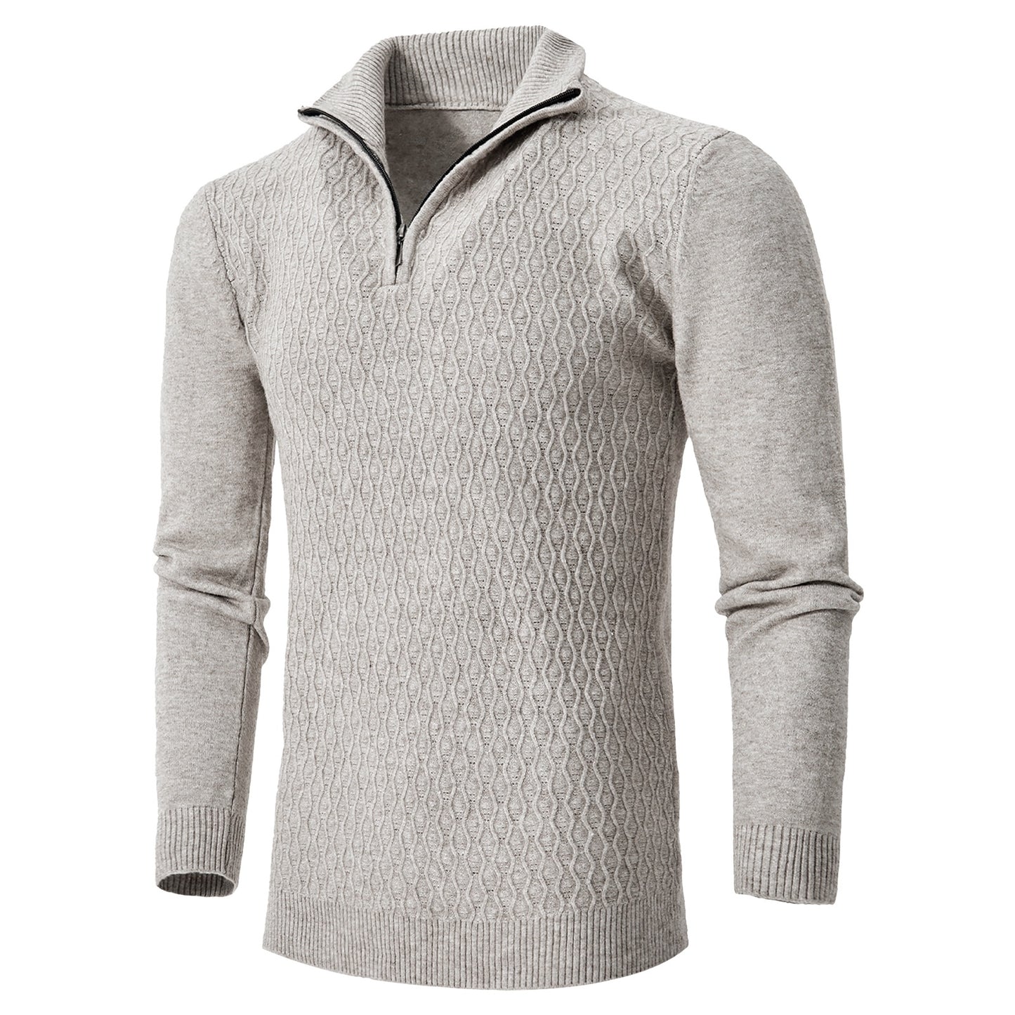 Men's Sweater Lapel Half Zipper Sweater