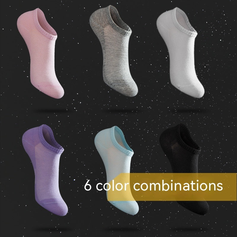 Thin Antibacterial Candy-colored Low Cut Short Tube Women's Socks