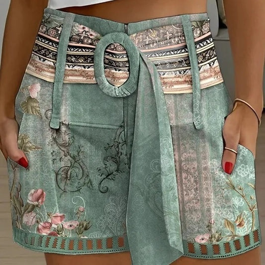 Summer New Lace Stitching Casual Shorts